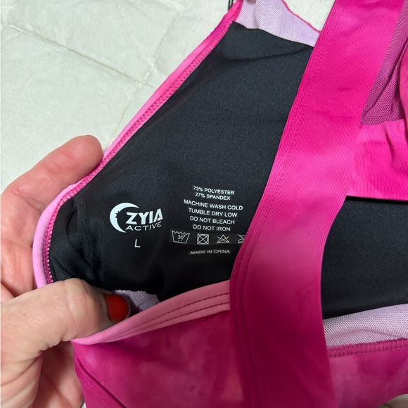 ZYIA Fuschia Hendrix Light N Tight LnT Sports Bra Large NWT - Picture 9 of 9